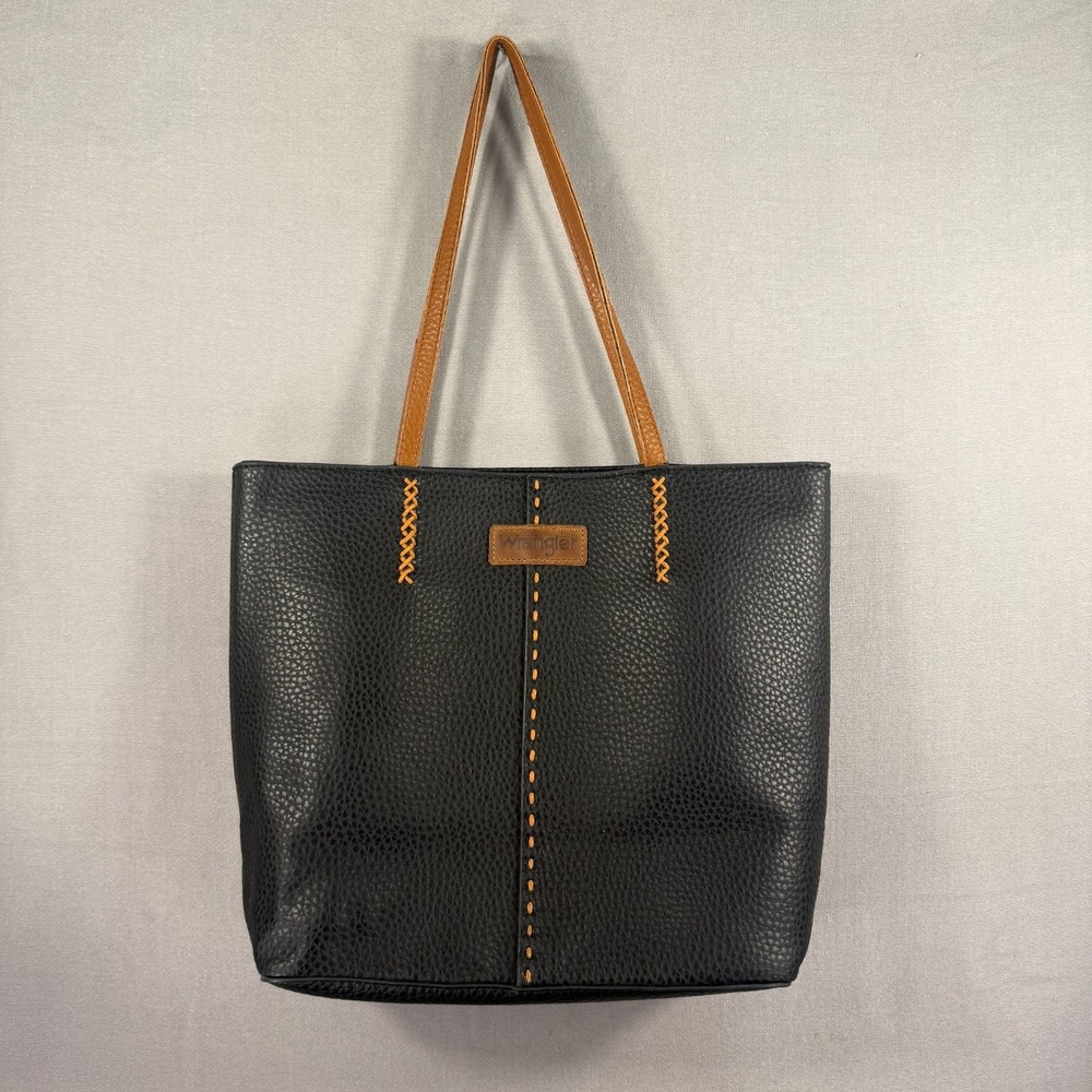 Wrangler Large Shoulder Tote Bag Purse  Faux Leather  Cowgirl Western Boho